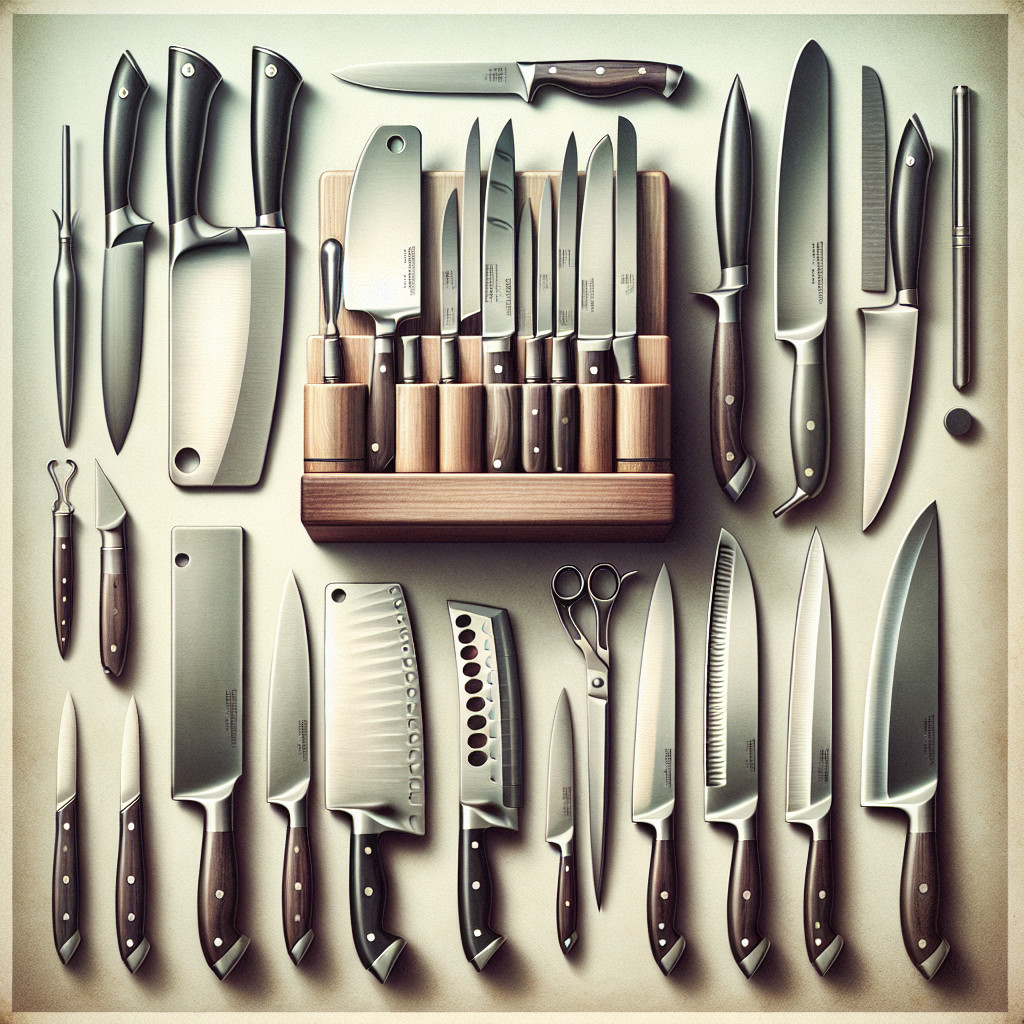 Zestawy noży kuchennych: Noże do krojenia potraw koreańskich.