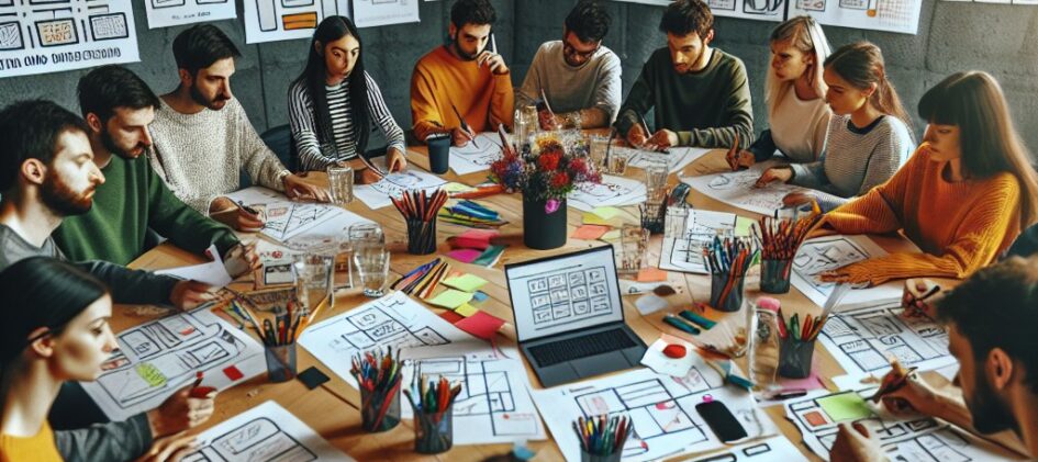 Warsztaty projektowe w tworzeniu wireframe'ów i prototypów.