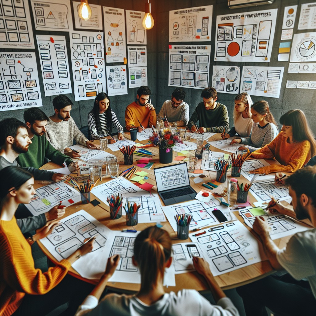 Warsztaty projektowe w tworzeniu wireframe'ów i prototypów.