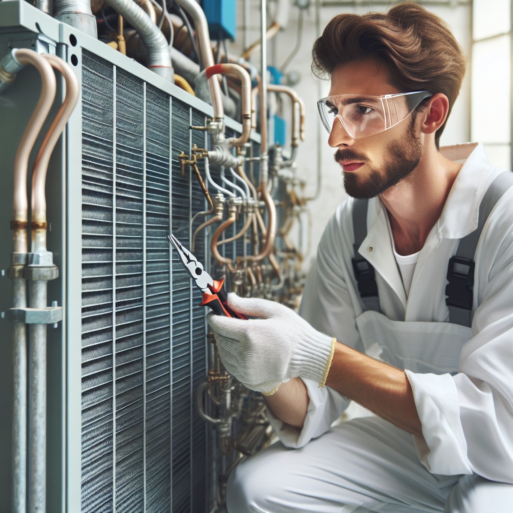 Serwis skraplaczy – procedury naprawcze po awarii.